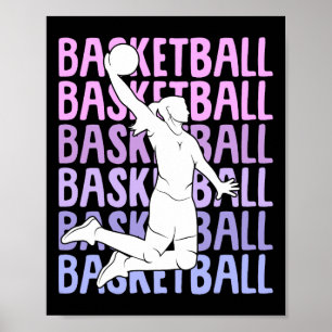Basketball Girl Women Kids Poster