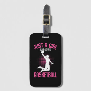 Basketball Girl Women Luggage Tag