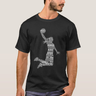 Basketball Girl Words Quotes Women Kids Girls T-Shirt