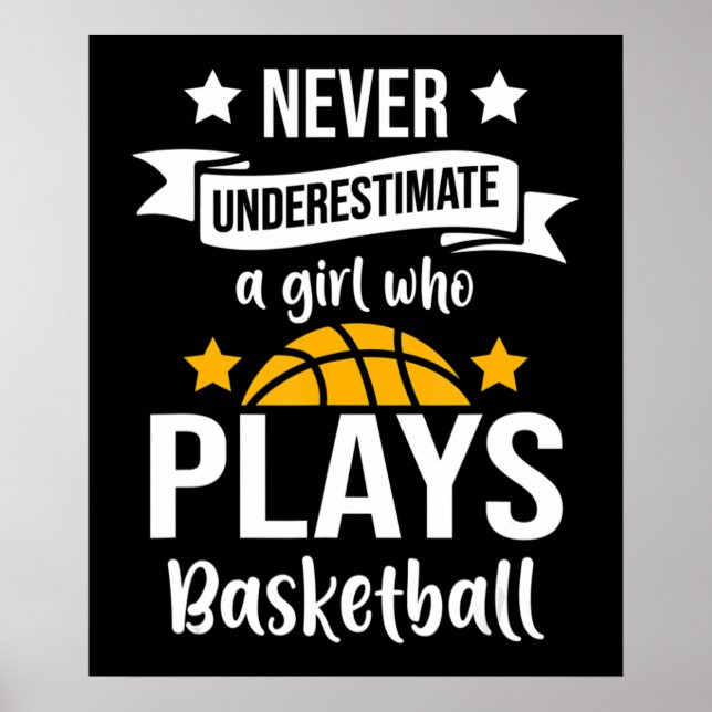 Basketball Girls Gift I Hoops Player Poster (Front)