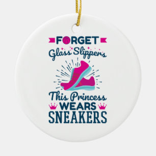 Basketball Girls This Princess Wears Sneakers Ceramic Tree Decoration