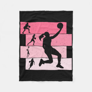 Basketball Girls Women Kids Fleece Blanket