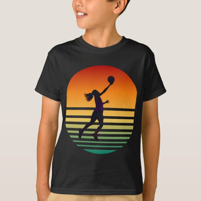 Basketball Girs  T-Shirt (Front)