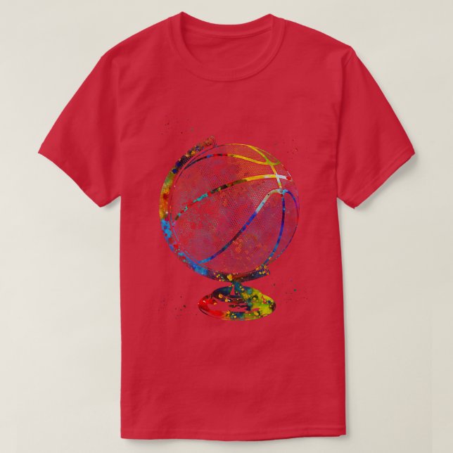 Basketball Globe 4 T-Shirt (Design Front)