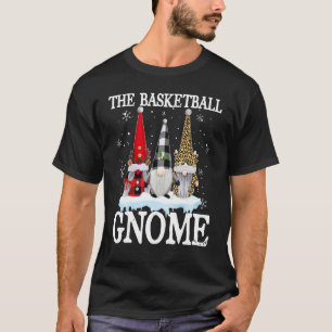 Basketball Gnome Buffalo Plaid Family Christmas Pa T-Shirt