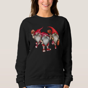 Basketball Gnomes Tomte Scandinavian Three Garden Sweatshirt