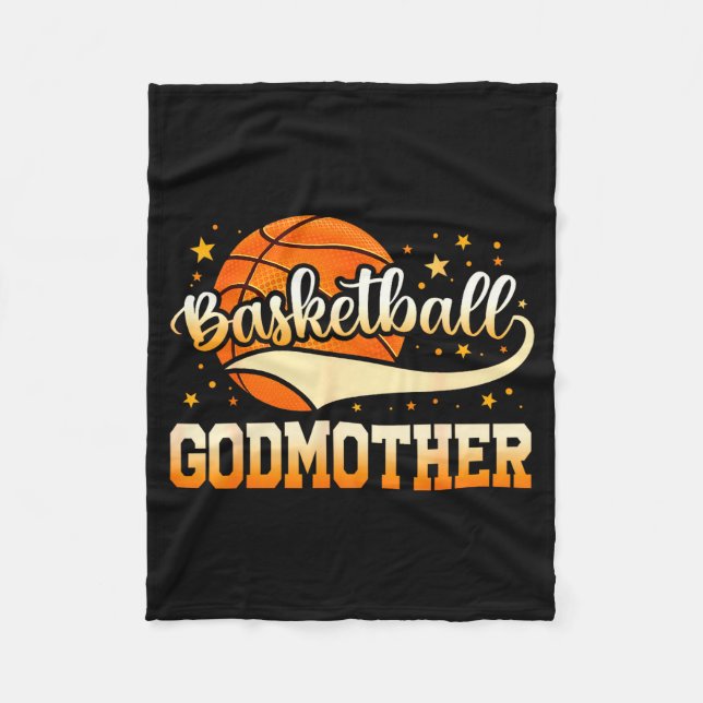Basketball Godmother Design Fleece Blanket (Front)