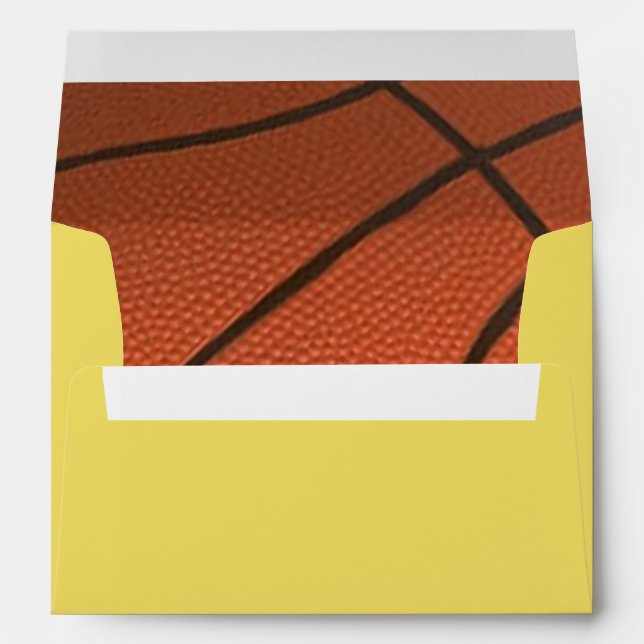 Basketball Golden Personalised Envelope (Back (Bottom))