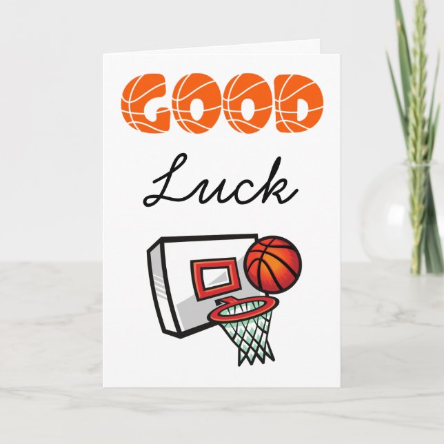 basketball good luck cards (Front)