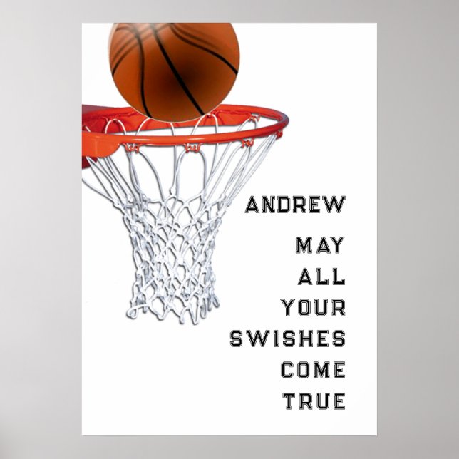 Basketball Good Luck Poster (Front)
