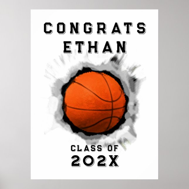 Basketball Graduation Poster (Front)