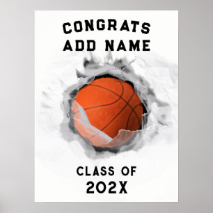 Basketball Graduation Poster