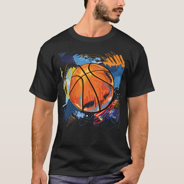 Basketball Graffiti Art T-Shirt (Front)