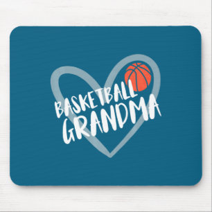 Basketball Grandma Heart Mouse Pad