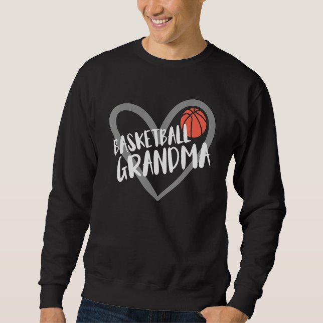 Basketball Grandma Heart Sweatshirt (Front)