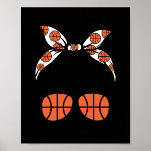 Basketball Grandma Life Messy Bun Poster