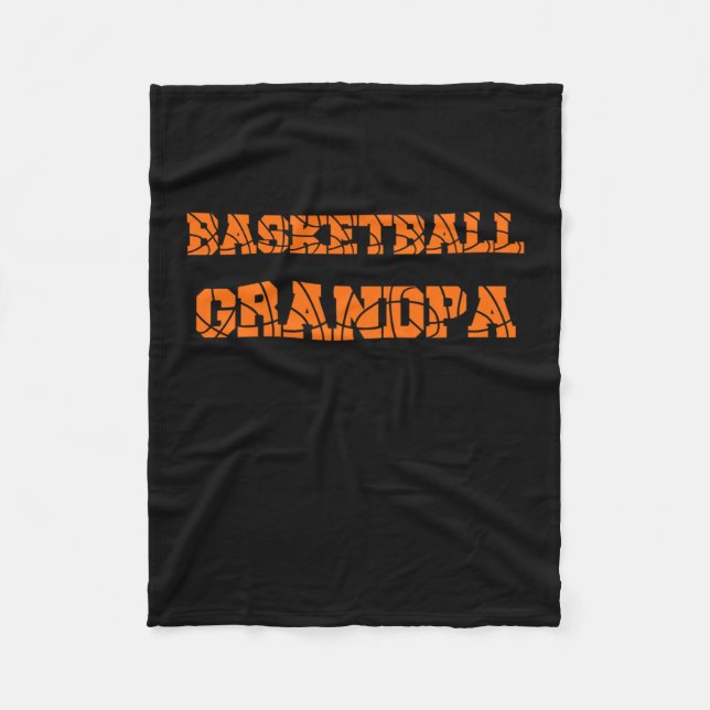 Basketball Grandpa  Fleece Blanket (Front)