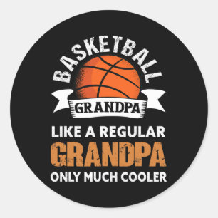 Basketball Grandpa - Fun Basketball Grandfather Classic Round Sticker