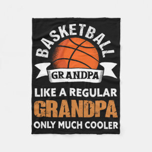 Basketball Grandpa - Fun Basketball Grandfather  Fleece Blanket
