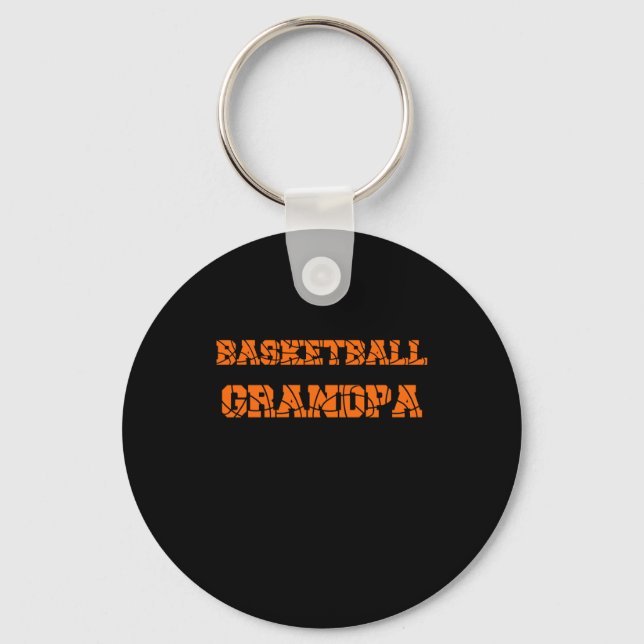 Basketball Grandpa  Key Ring (Front)