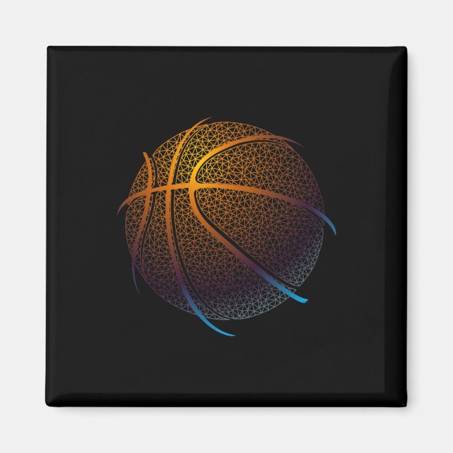 Basketball Graphic  Balling Tees Magnet (Front)