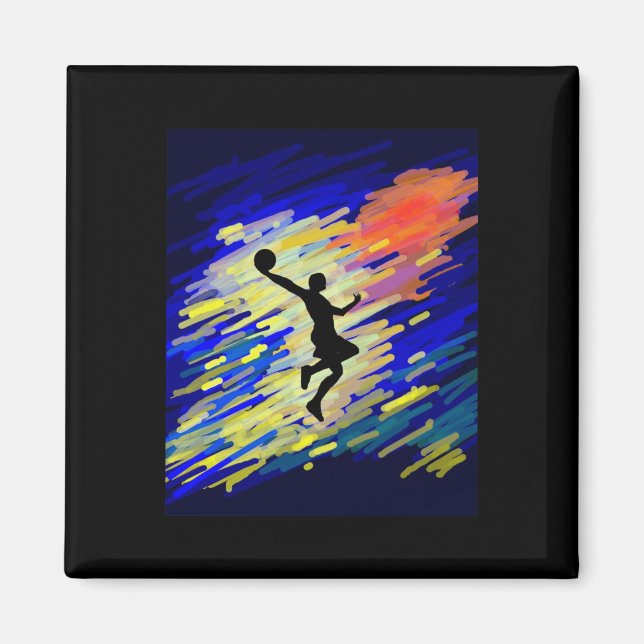 Basketball Graphic  Magnet (Front)