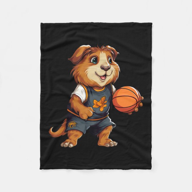 Basketball Guinea Pigs  Fleece Blanket (Front)
