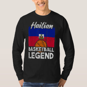 Basketball Haitian Style Haiti Haitian Flag Basket T-Shirt