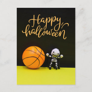 Basketball  Halloween pumpkin Ghost Spooky Scary   Postcard