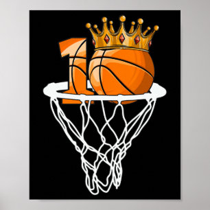 Basketball Happy 10th Birthday Boy Bball 10 Years  Poster