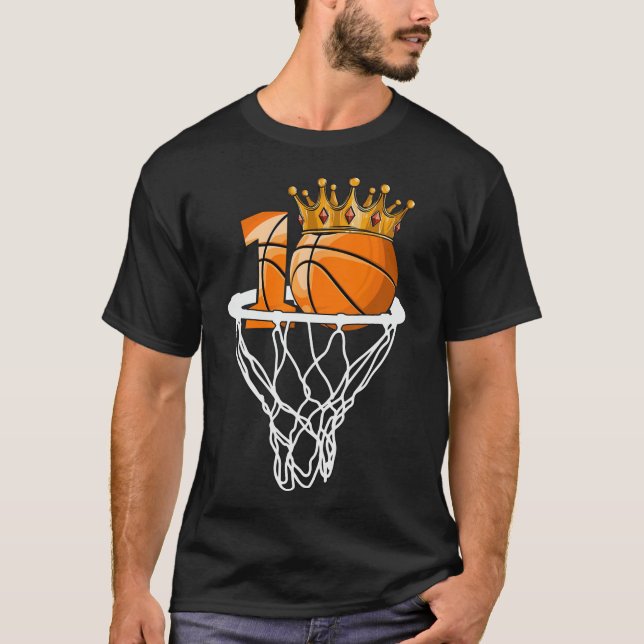 Basketball Happy 10th Birthday Boy Bball 10 Years  T-Shirt (Front)