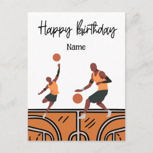 Basketball Happy Birthday to Player with Player  Postcard