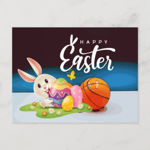 Basketball Happy Easter Holiday to Player Postcard