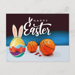Basketball Happy Easter Holiday to Player Postcard