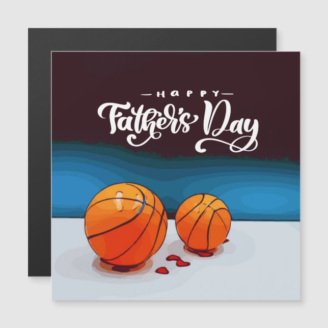 Basketball Happy Father's Day with Balls (Front/Back)
