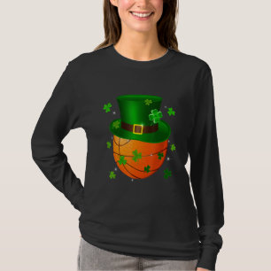 Basketball Hat Shamrock Irish St Patrick Day Costu T-Shirt