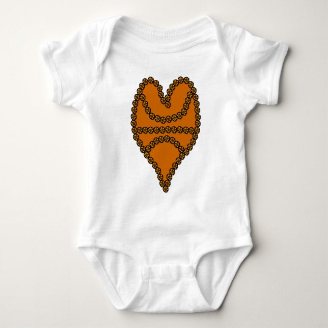 Basketball Heart Baby Bodysuit (Front)