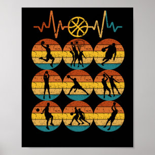 Basketball Heart Beat  Poster