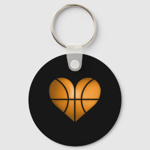 Basketball Heart Design Funny Gift For Valentine Key Ring