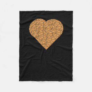 Basketball Heart Love Design Fleece Blanket