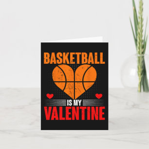 Basketball Heart Love Valentines Day Sport Player Card