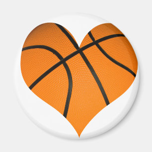 Basketball Heart Shape Magnet