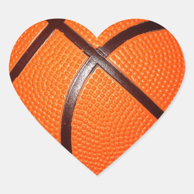 Basketball Heart Sticker (Front)