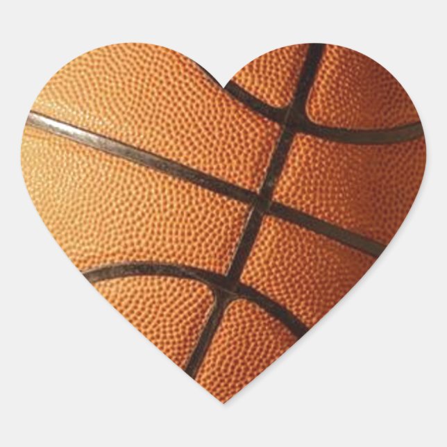 Basketball Heart Sticker (Front)
