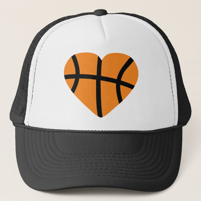 basketball heart trucker hat (Front)