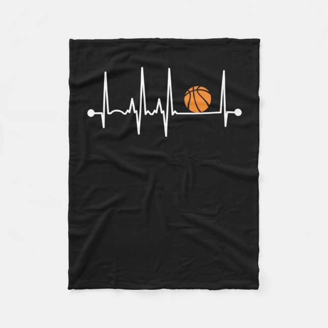 Basketball Heartbeat 1  Fleece Blanket (Front)
