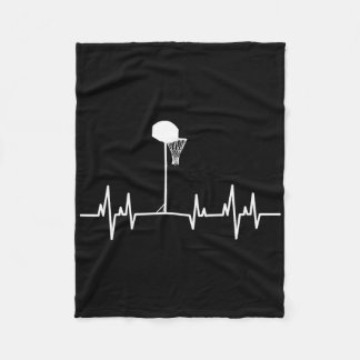 Basketball Heartbeat 1 Fleece Blanket