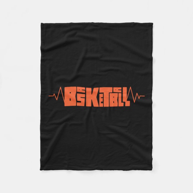 Basketball Heartbeat (2)  Fleece Blanket (Front)
