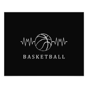 Basketball Heartbeat 2 Photo Print