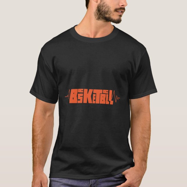 Basketball Heartbeat (2)  T-Shirt (Front)